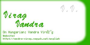 virag vandra business card